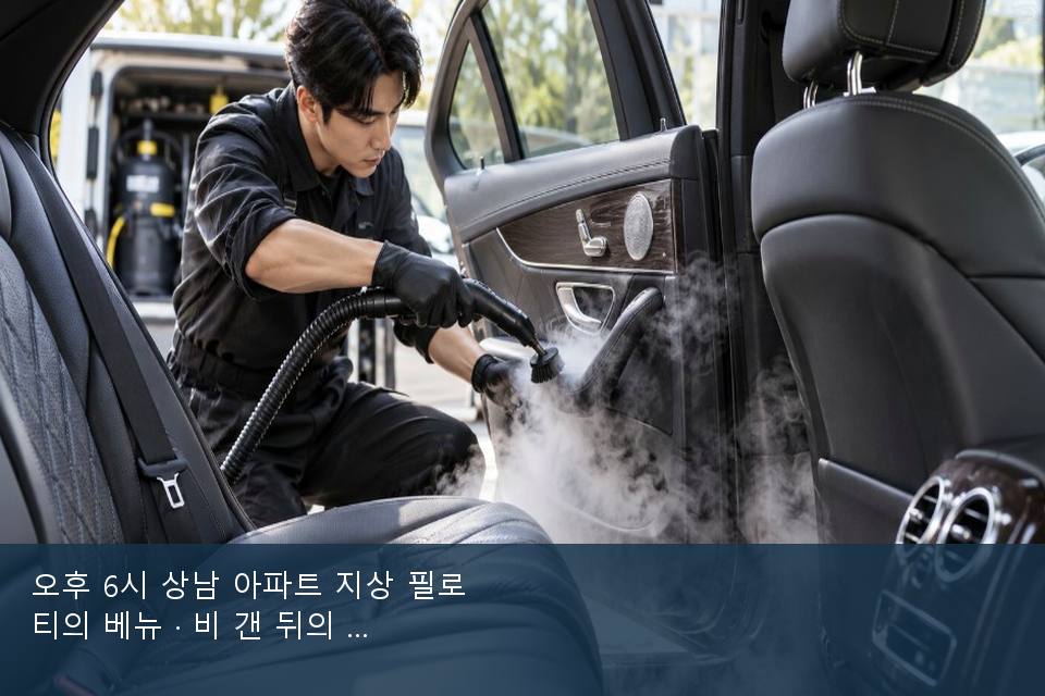 오후 6시 상남 아파트 지상 필로티의 베뉴 · 비 갠 뒤의 작업